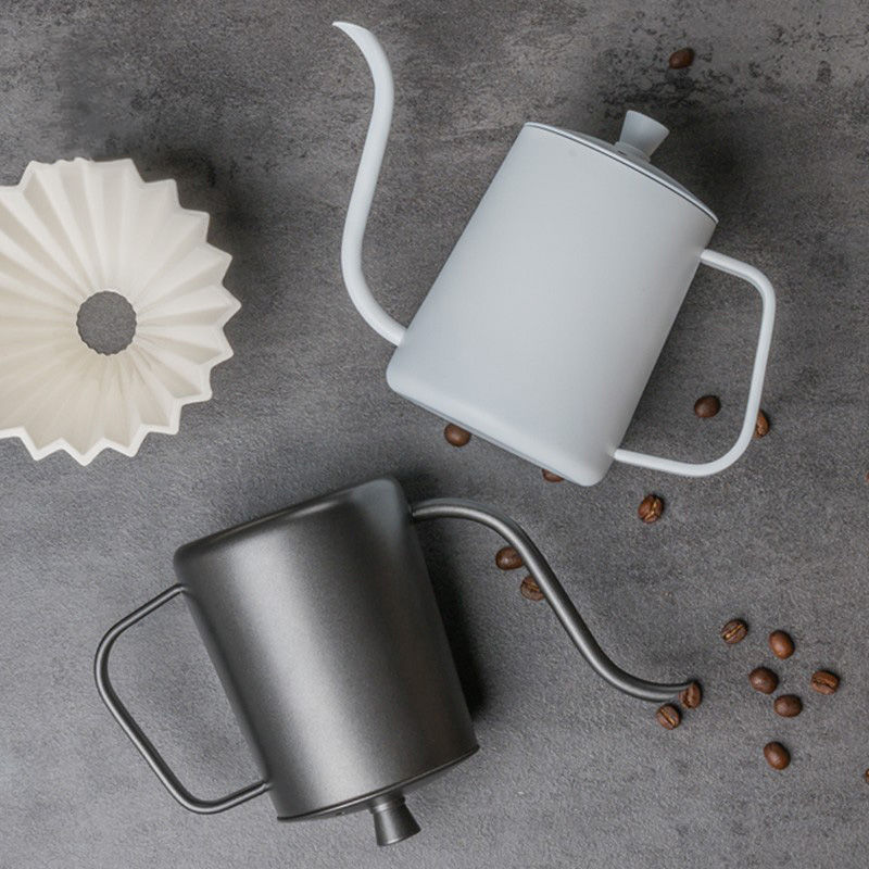 Stainless steel hand brewing pot coffee maker coffee pot household thin mouth pot long mouth brewing pot hand brewing coffee utensils