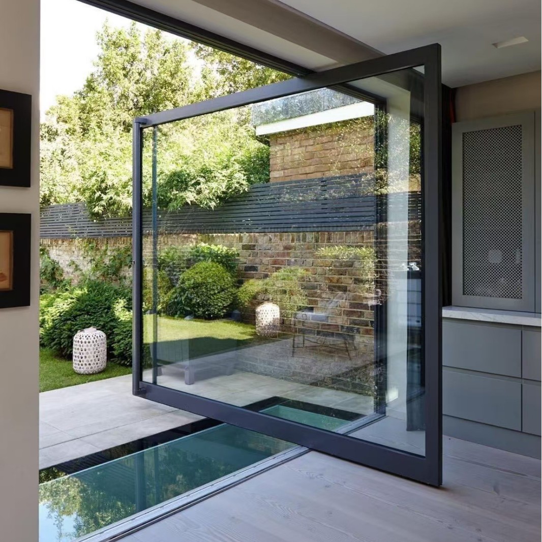 Polarized Shaft Door Jinma Long 80 Series Mid-Hung Door European and American Apartment Entry Glass Door Cross-Border Entry Screen Door Electric