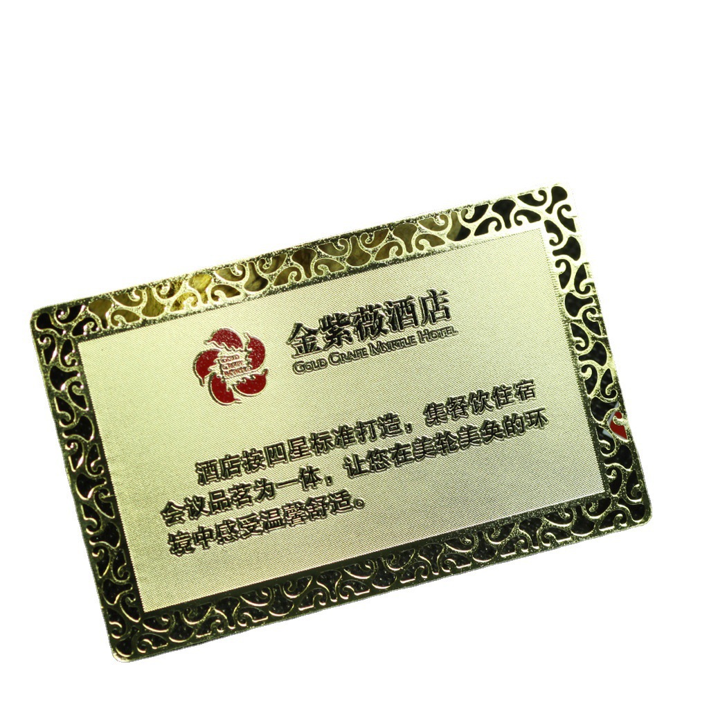 Customized Wholesale Metal Gold Card Silver Card Silk Metal Card Color Printed Metal Card Metal Buddha Statue Metal Card Black Gold Card