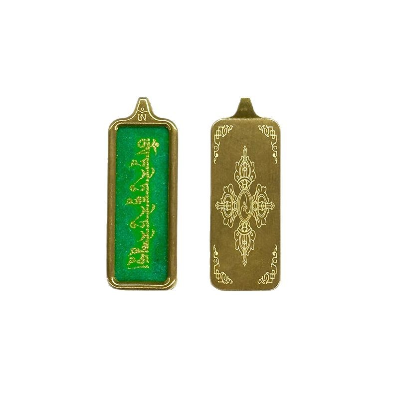 1*3 hand-painted small thangka small long ore sand sprinkled gold titanium steel gabu box