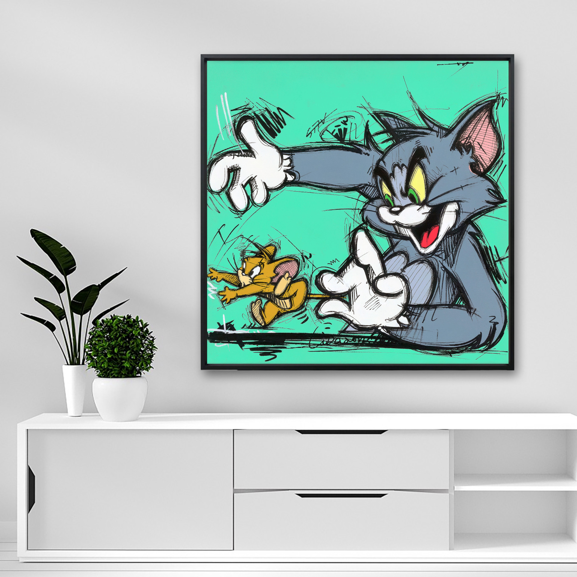 New Product Special Offer Leaks Post -95 New Artist Li Da Collected Cartoon "Cat and Mouse" Limited Edition
