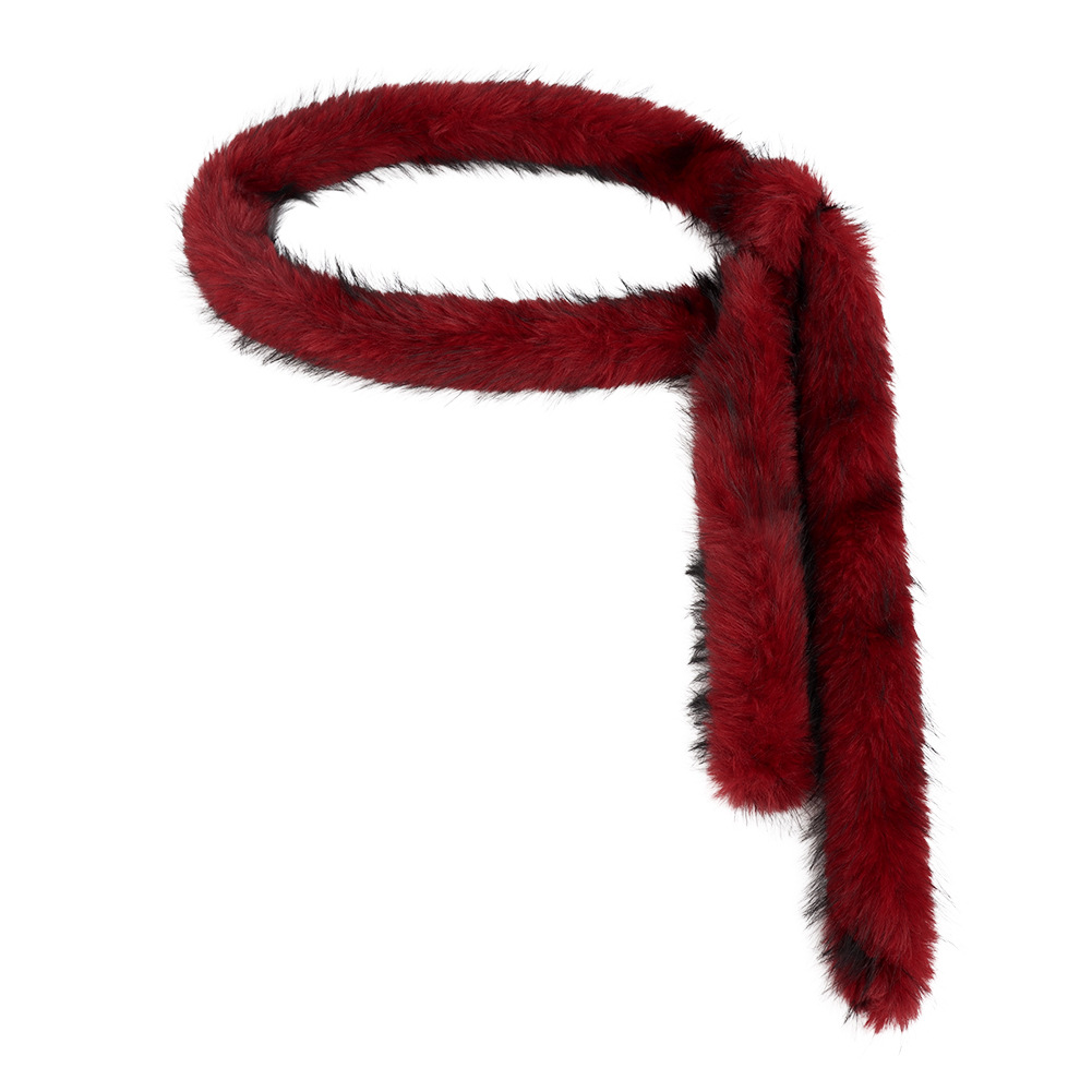 Cross-Border Plush Belt Y2K Autumn and Winter Warm Subculture Sexy Long Waist Chain Hip-Hop Punk Style Dance Props