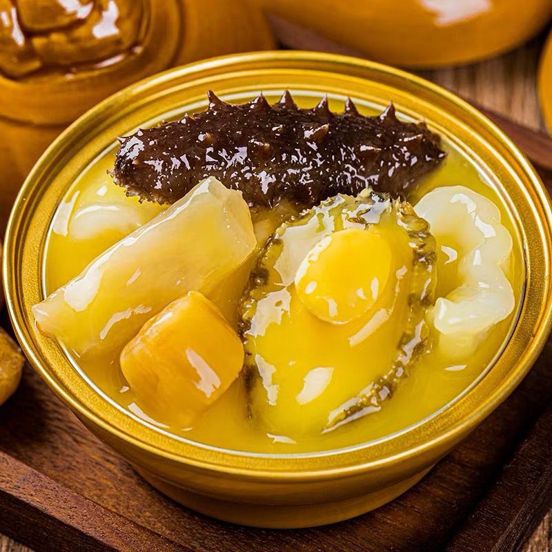 Preferably [whole ginseng whole abalone slices] Buddha jumps over the wall to get rice and golden soup instant sea cucumber abalone flower k