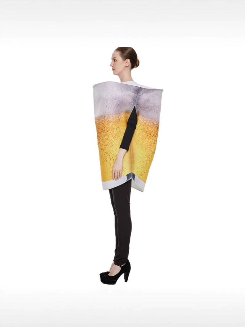 in stock Halloween New Beer Mug Performance Costume cosplay Party Performance Costume Fun Coptis Body Clothes