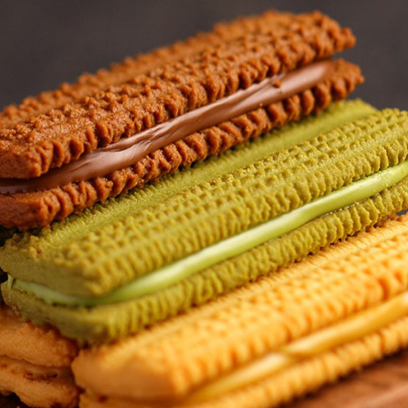 Fariz Sandwich Cookies Matcha 38g Wholesale Office Snack Chocolate Sandwich Cookies