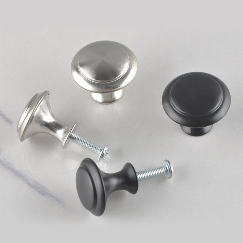 Ручка для ящика из нержавеющей стали, американская, черная, для шкафа, круглая ручка