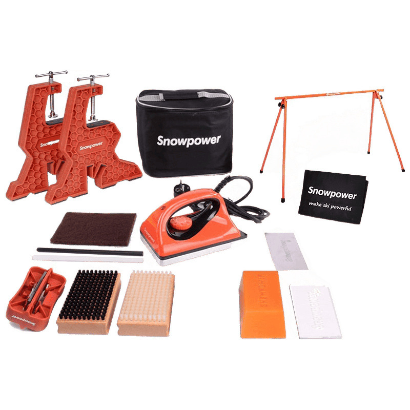 Snowboard Waxing Kit Snow-Powered Snowboard Cross-Border Waxing Iron Kit Maintenance Board Bottom Repair
