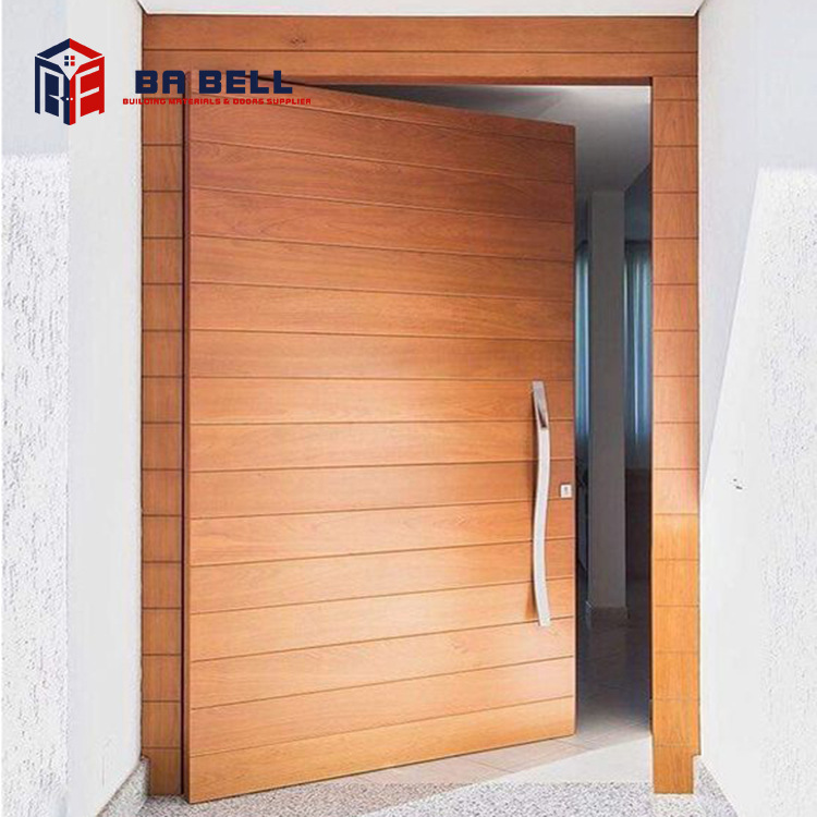 Solid Wood Multi-Layer Plywood Wood Veneer Door Rotating Door Partial Shaft Door Rotating Shaft Door Export Export Entry Door Walnut Wood
