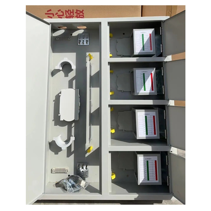 Four-Net-In-One Metal Splitter Box Communication Equipment Optical Cable Splitter Box Fiber Optic Splitter 144 Core Optical Transceiver Box