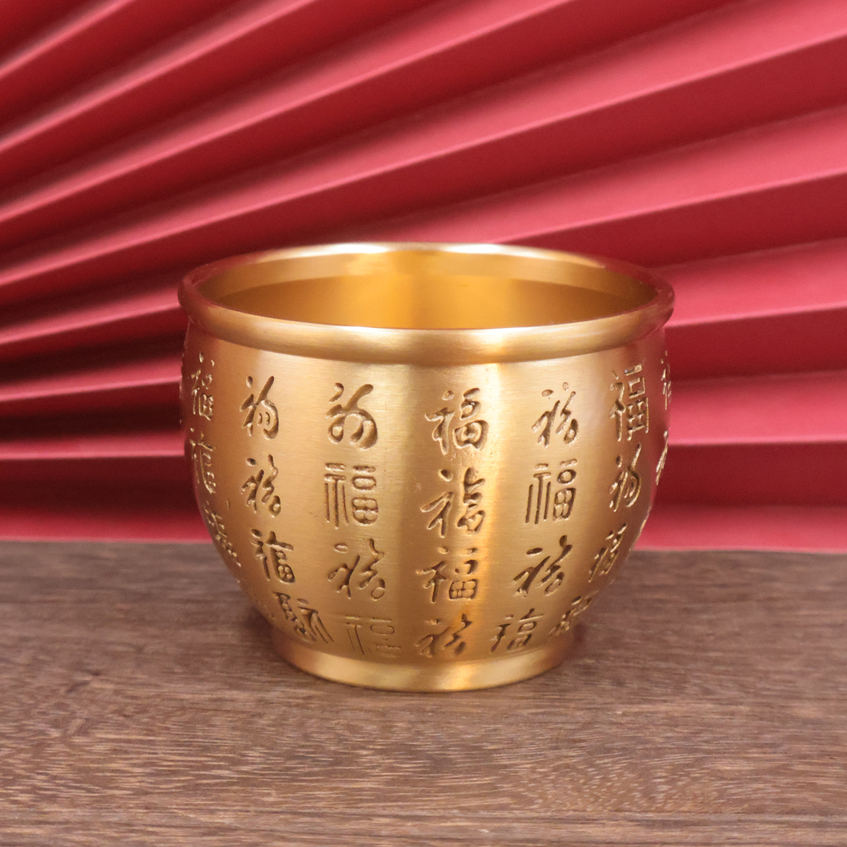 Brass Baifu Cylinder Rice Cylinder Cornucopia Ornaments to Attract Wealth Home Decoration Office Fortune Crafts Ornaments Wholesale