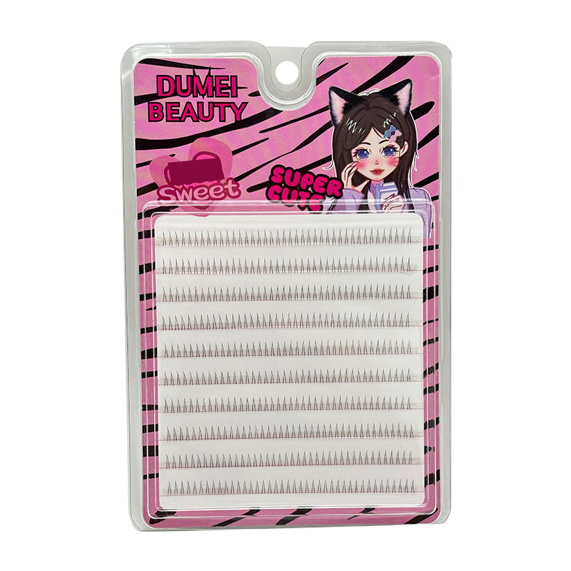 Wholesale small flame false eyelashes eyelashes ten rows of large capacity lazy transparent stem eyelashes natural mother feeling