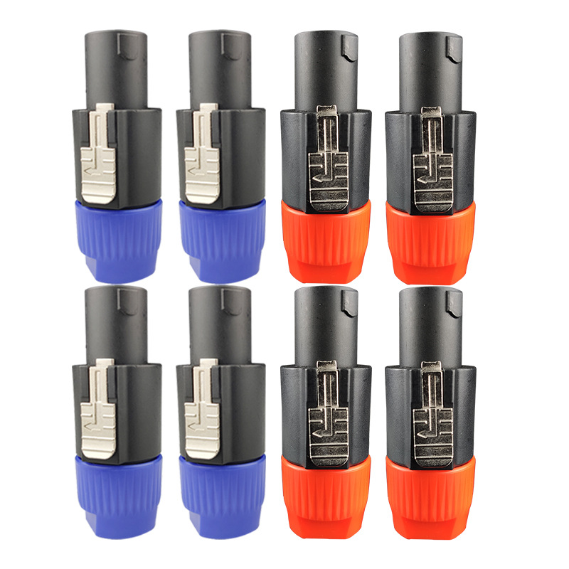 Pure copper four-core audio professional speaker plug adapter ohm Cannon amplifier stage horn connector accessories