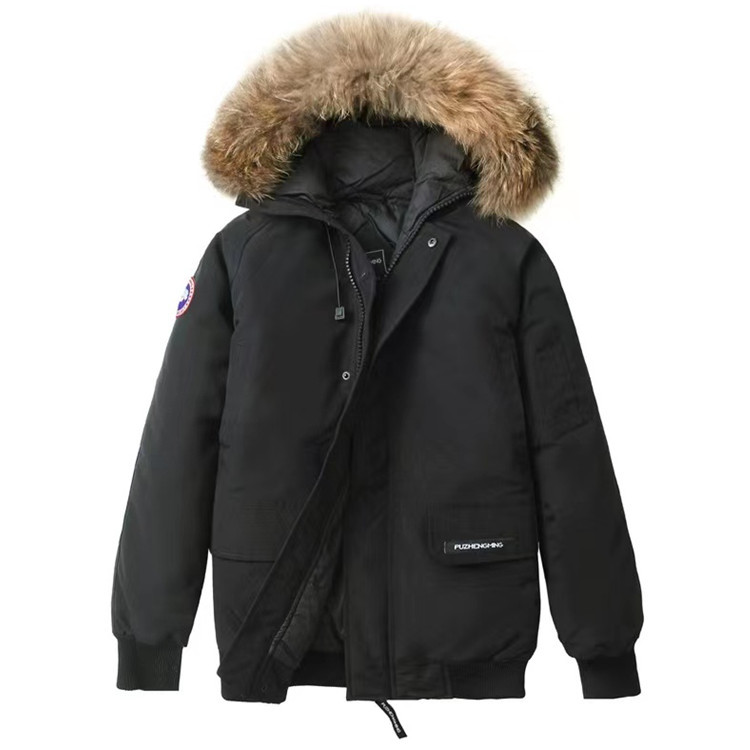 Cross-border Goose Down Jacket 01 Short Canadian Thickened Bomber Jacket Putin Same Jacket Couple Winter