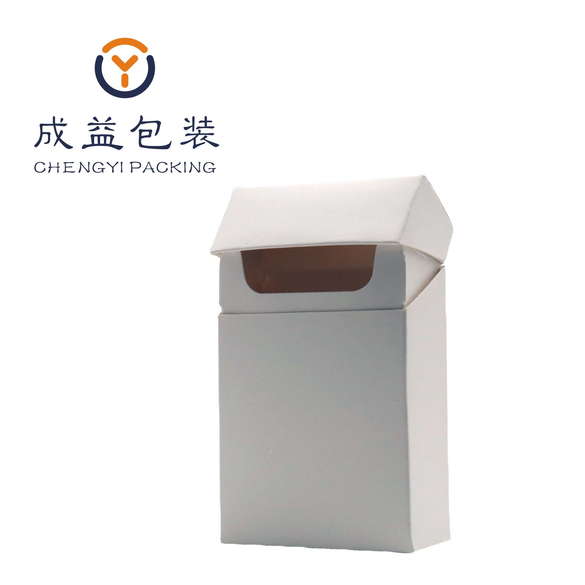 Factory Direct Sales Pure White Paper Cigarette Box Universal 20-Pack Wholesale Portable Flip-Top Paper Cigarette Box Wholesale Special Use