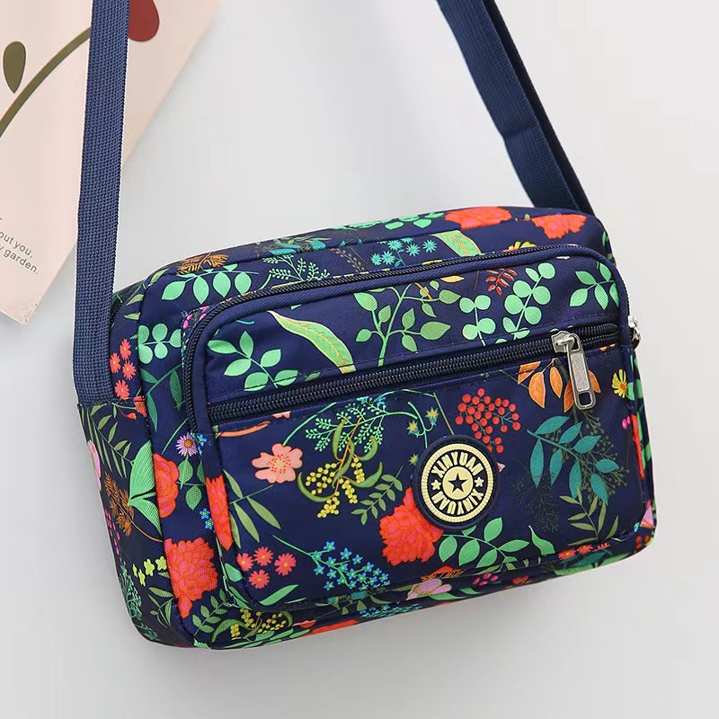 New Women's Bag Shoulder Bag Korean Oxford Flower Cloth Bag Stall Bag Wholesale Running Volume Explosions Gift Printing Crossbody Bag