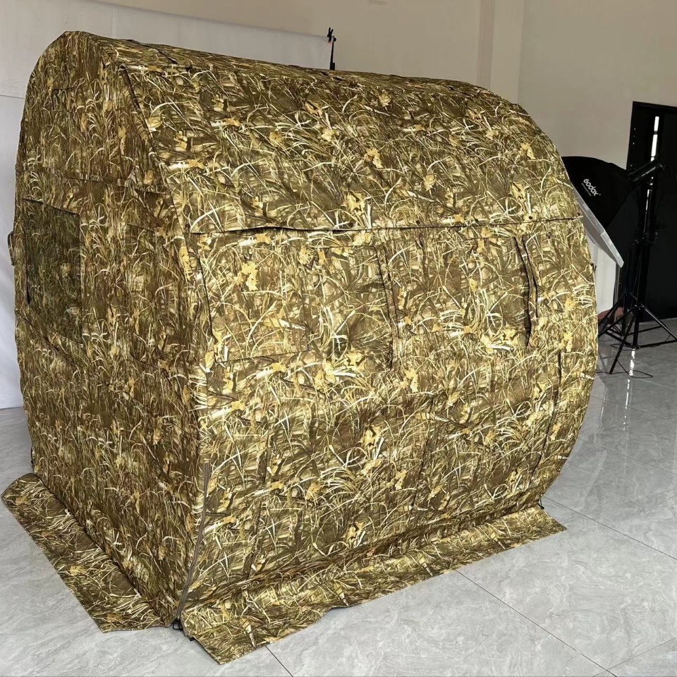 Perforated Camouflage Tent, Bird Watching Tent, Hunting Tent, Large Tree Printed Cloth Punching Processing