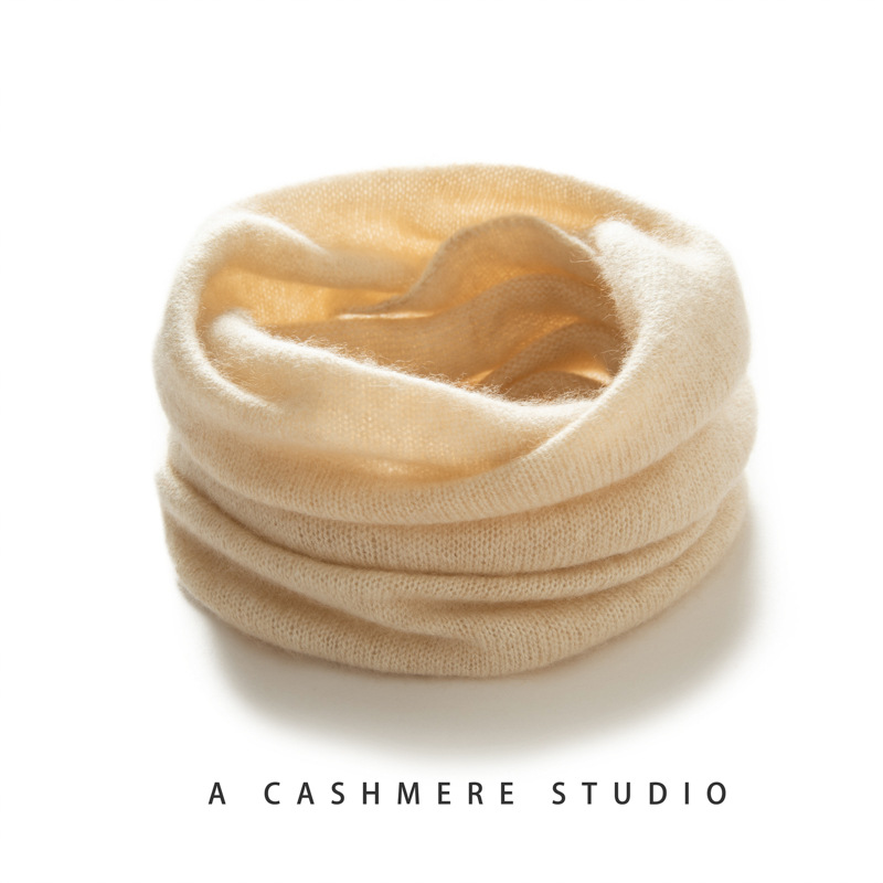 2024 winter cashmere scarf men's and women's cold-proof warm cashmere collar all-match neck protection knitted pullover scarf