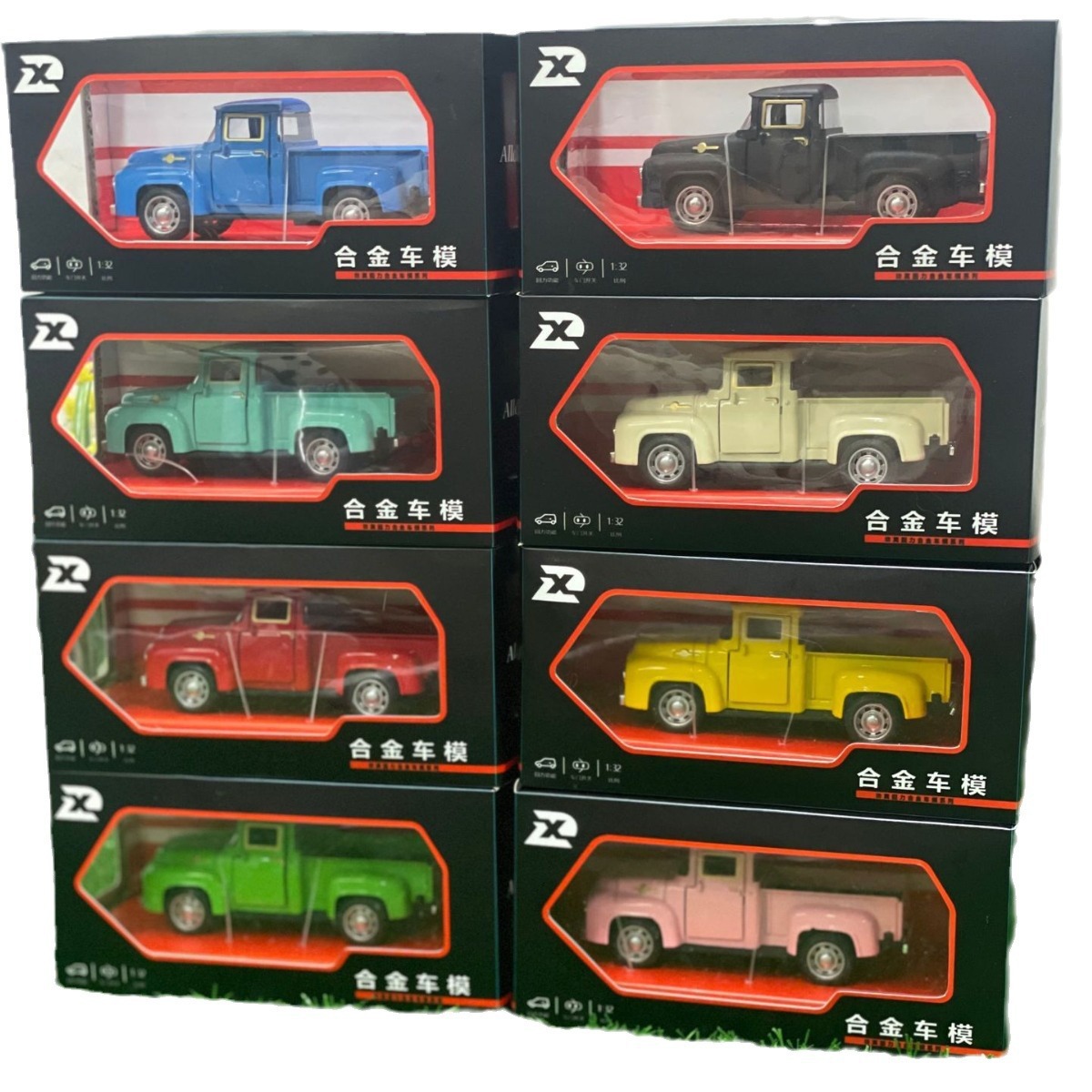 Cross-Border E-Commerce Aliexpress European, American, Southeast Asia Popular Kidsren's 1:32 Alloy Special Pickup Truck Classic Car