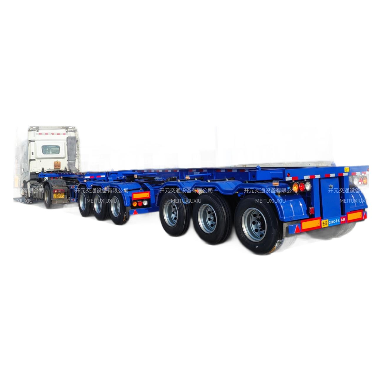 Group Trailer Train Double Section Trailer Container Transport Semi-Trailer