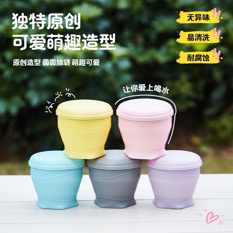 Summer Portable Foldable Silicone Water Cup Outdoor Portable Camping Tea Cup Travel Food Grade Mouthwash Cup