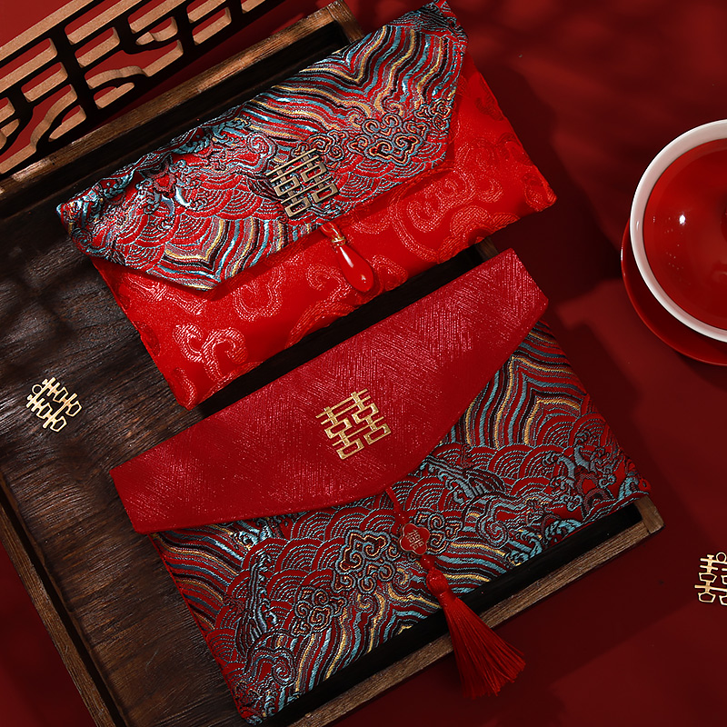 Change fee red envelope wedding ten thousand yuan tea 2024 new wedding supplies wedding bag large engagement red envelope bag