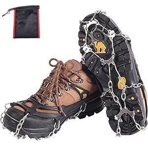 Outdoor Crampons, 8-tooth Crampons, Welded Chains, Non-slip Shoe Covers, Snow Claws, Rock Climbing Equipment, Ice Grip Mountaineering Shoe Nail Chains