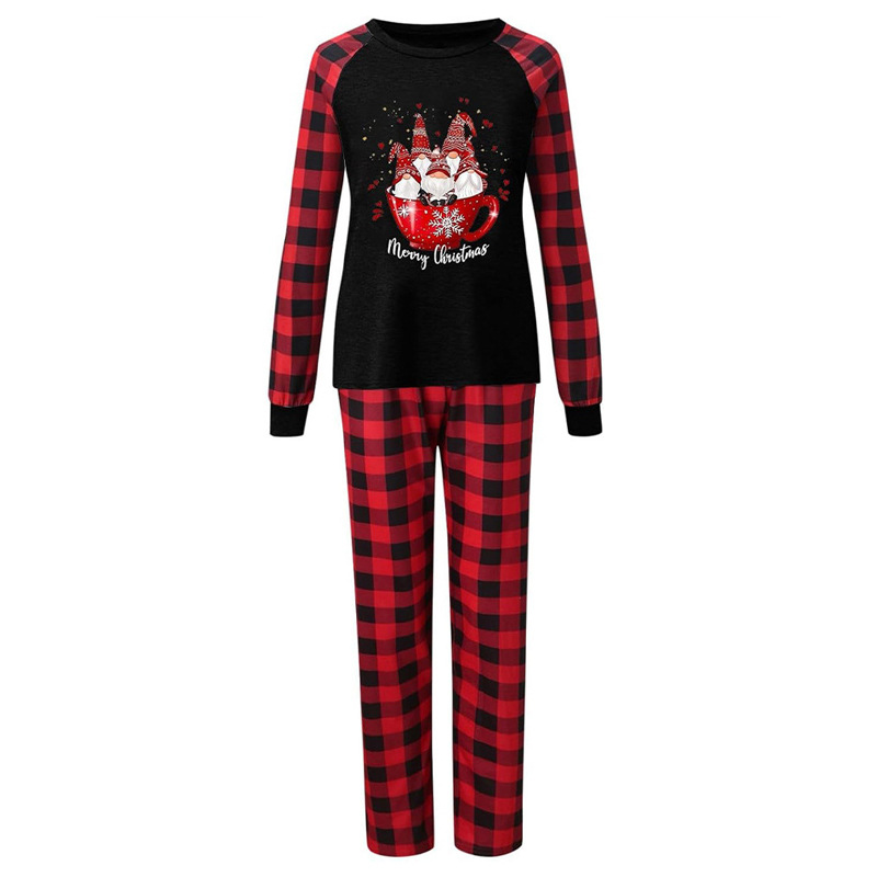 Christmas Pajamas Printed in European and American Style, New Family Matching Outfits, Cozy Home Family Sets, Loungewear Sets for Cross-Border Sales