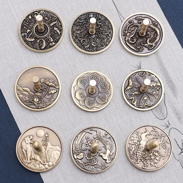 Резной медный лотос, китайские инструменты для благовоний, полный набор для обработки остатков благовоний, полный набор инструментов для печати остатков