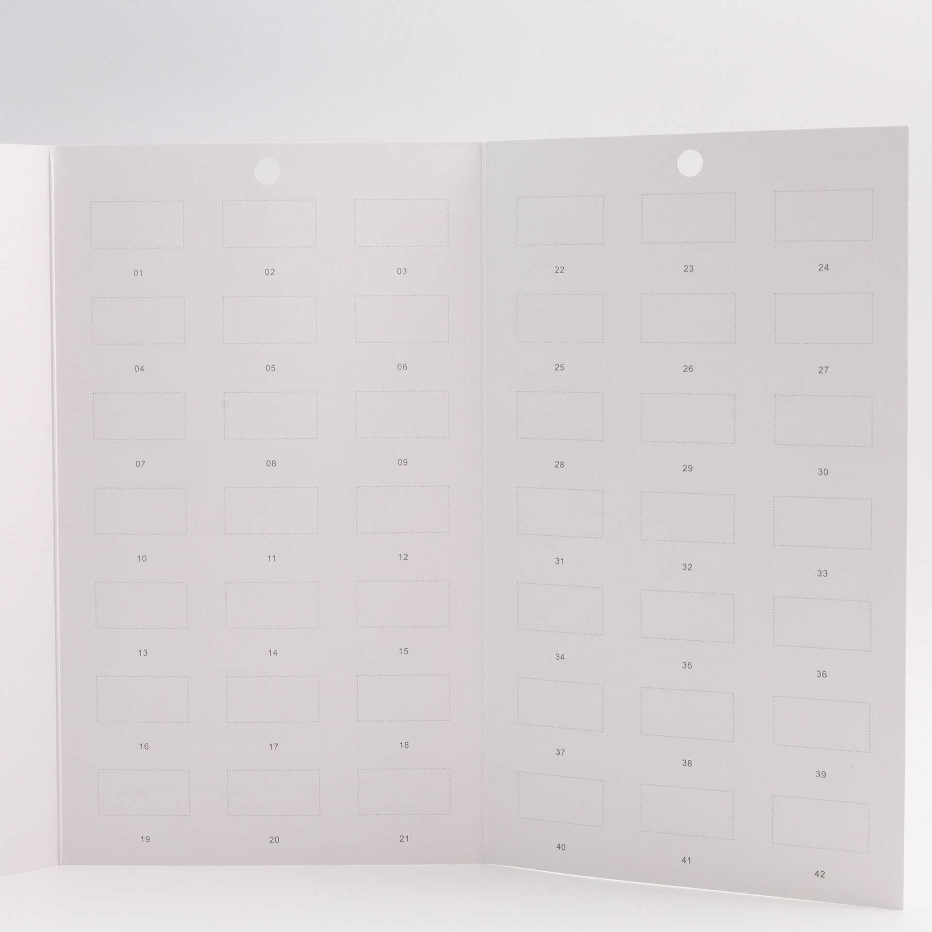 Customized Printed Color Card Book Cloth Card Sample Display Book Textile Leather Fabric Color Card Board Color Sample Book