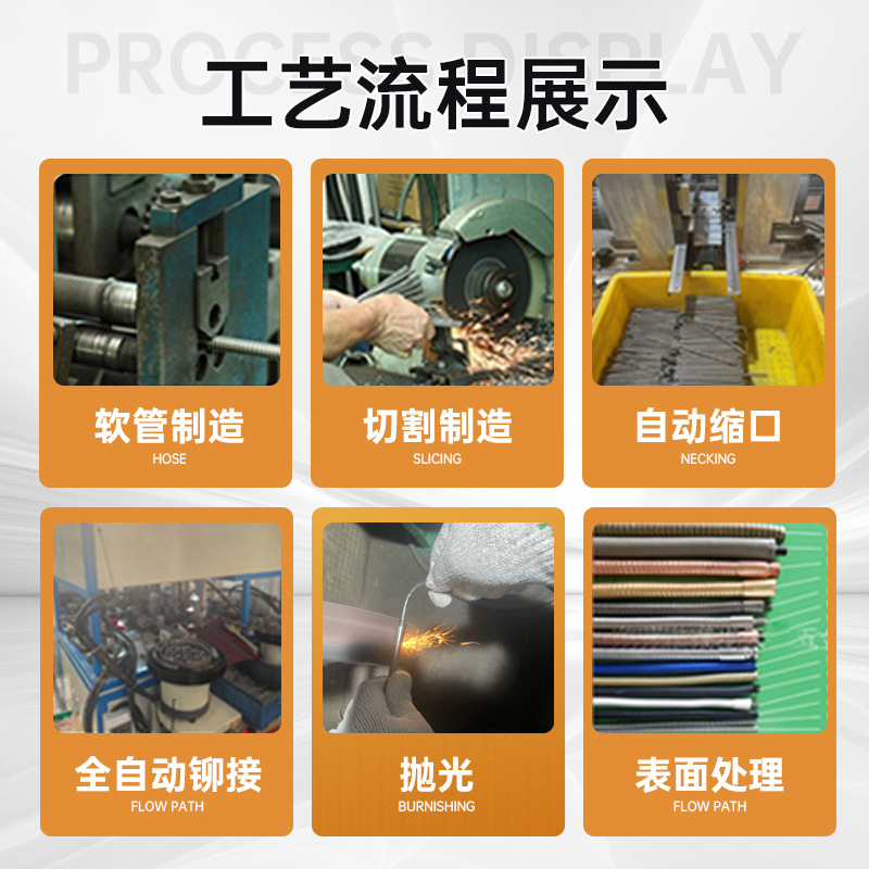 Direct Supply from Manufacturer: Shaped Metal Flexible Hose Scanner Hose, Snake Tube Desk Lamp Stainless Steel Corrugated Pipe, Rubber-Coated Gooseneck Tube