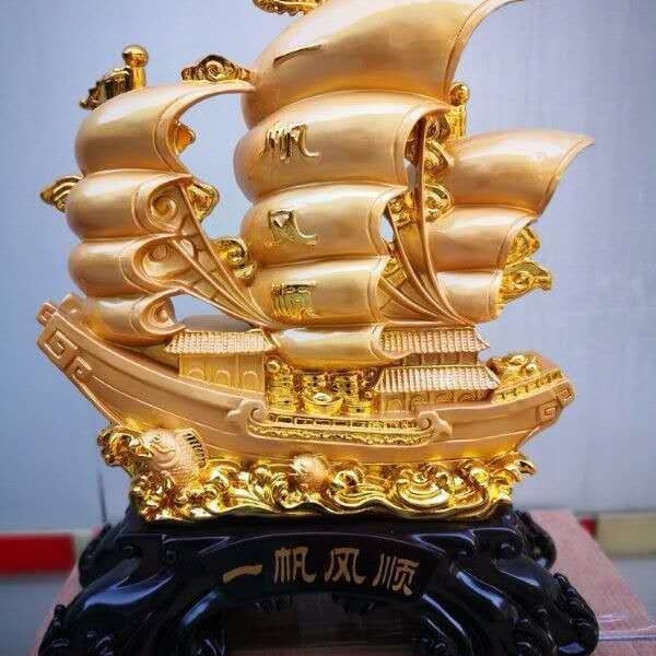 Smooth Sailing Ship Dragon Boat Smooth Sailing Resin Crafts Ornaments Office Opening Home Decoration Gifts