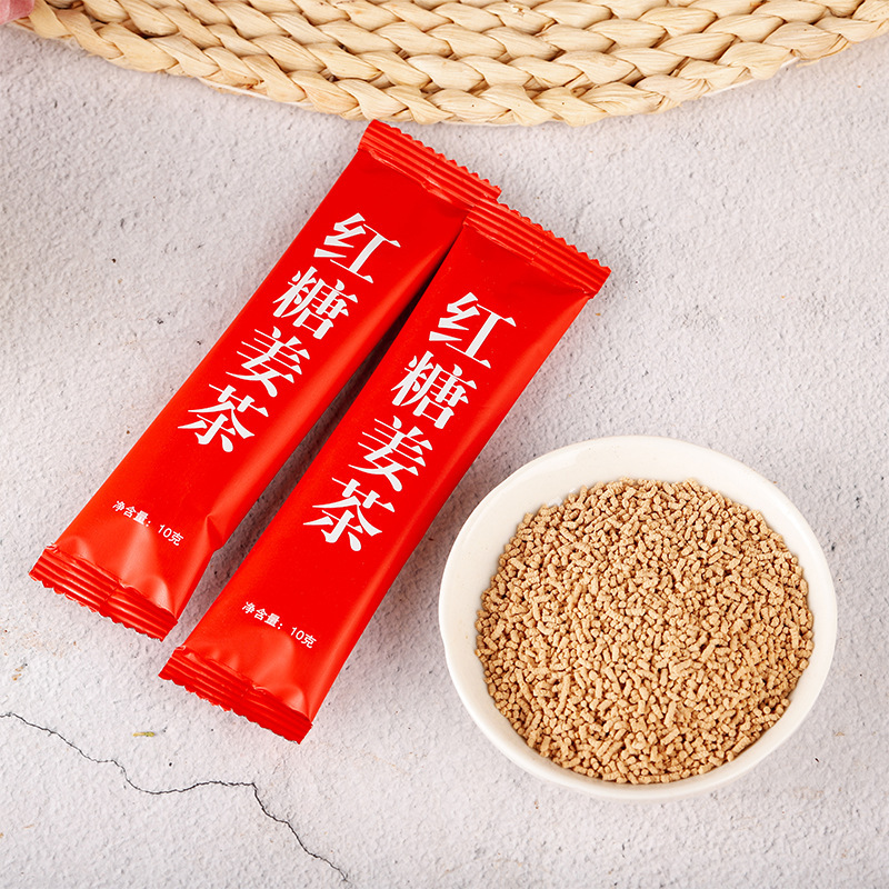 brown sugar ginger tea 10g bulk independent sachet instant granules bulk woman aunt brew three volt ginger jujube tea