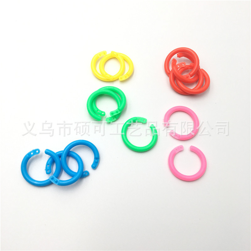 In stock supply plastic book ring binding loose-leaf ring buckle card album ring also has metal material
