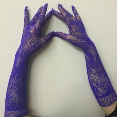 Sexy Transparent Lace Super Elastic Gloves Bride Nurse Maid Sexy Lingerie Seductive Suit Hand