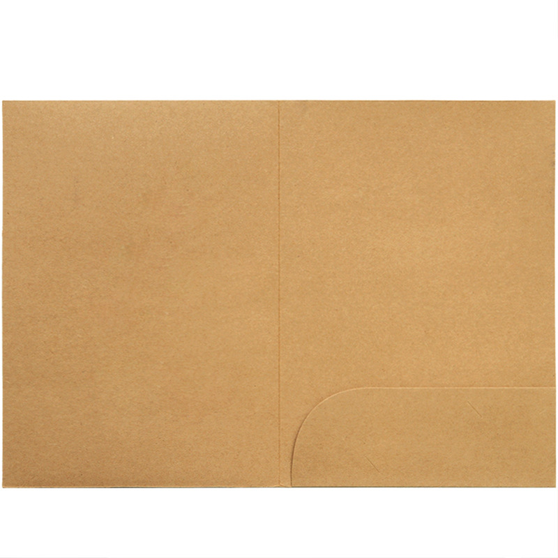 Deli L-Shaped Single Page Folder 5917 Kraft Paper Single Sheet Folder Document Sleeve File Folder Document Bag Archive Folder Storage A4