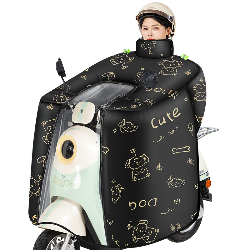 Electric Vehicle Windshield Cover, Winter Fleece-Lined and Thickened, Windproof, Waterproof, and Warm Leg Cover for Electric Scooters, Customizable