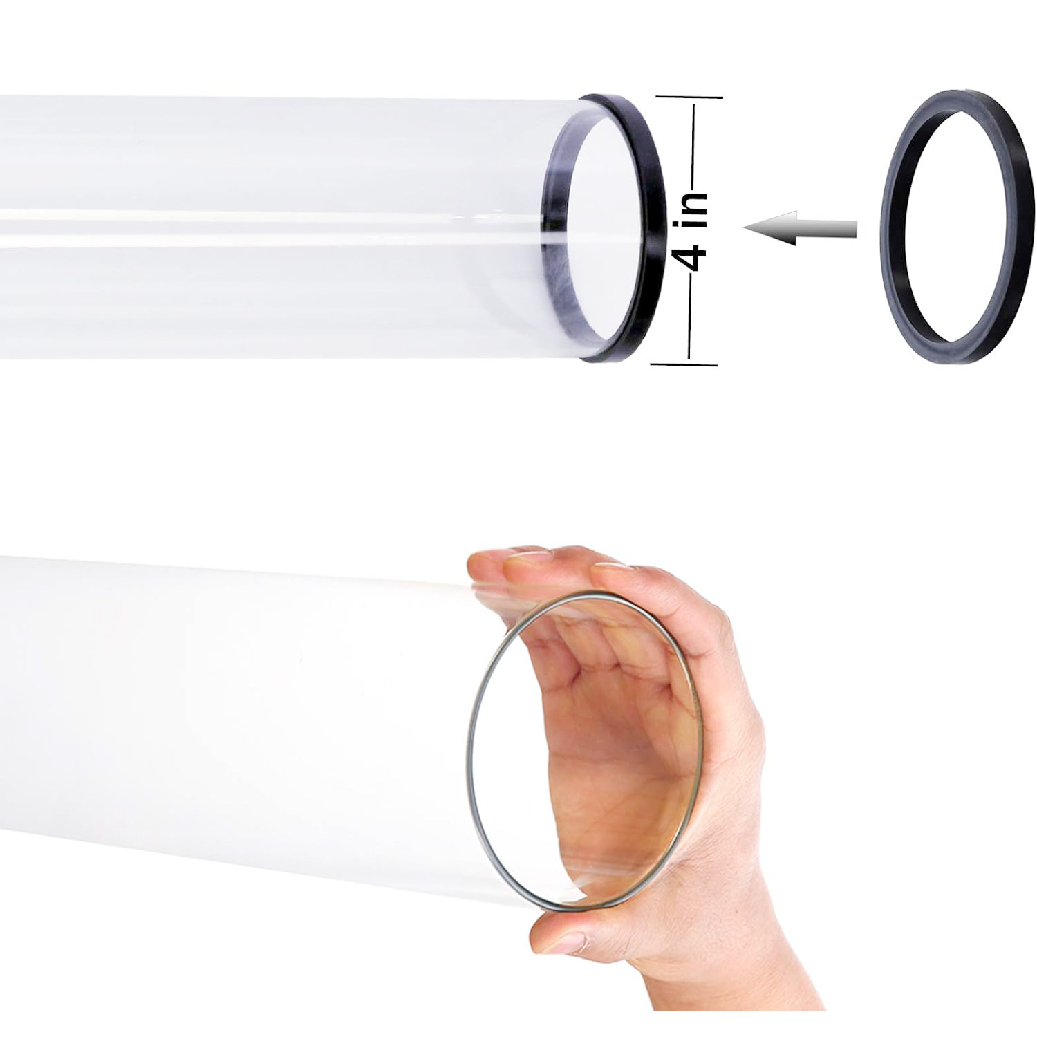 Аксессуары для газового обогревателя, популярные кросс-бордерные, термостойкие трубки из боросиликатного стекла, индивидуальная упаковка с пеной и силиконовыми кольцами