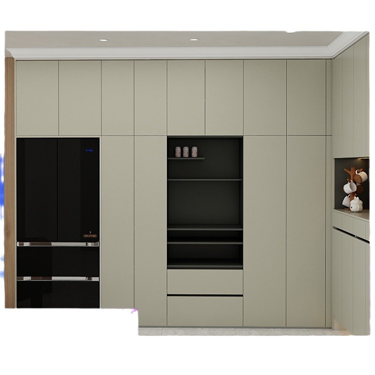 Foshan whole house custom wardrobe factory multi-layer solid wood complete set custom one-piece desk cloakroom small cabinet wholesale