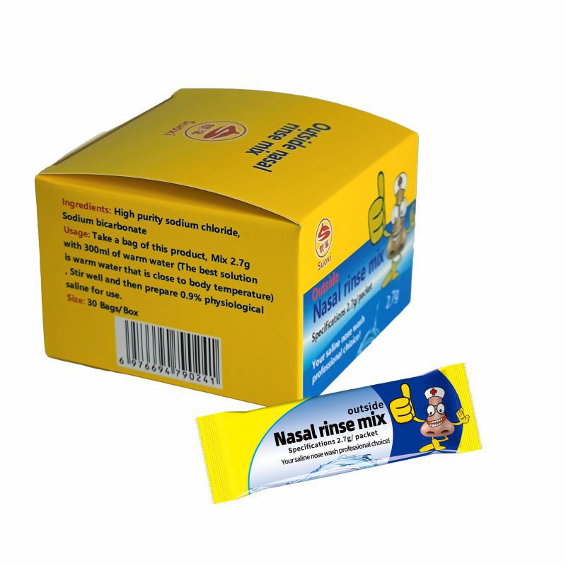 in stock Wholesale Suoxi 2.7g Nasal Wash Salt Nasal Wash Nasal Wash Nasal Wash Relief Nasal Inflammation Bacteriostatic Liquid Normal Saline