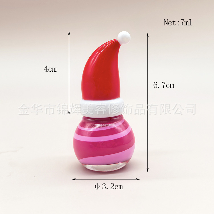 For Export Only Christmas Water-Based Nail Polish Christmas Hat Spiral Nail Polish