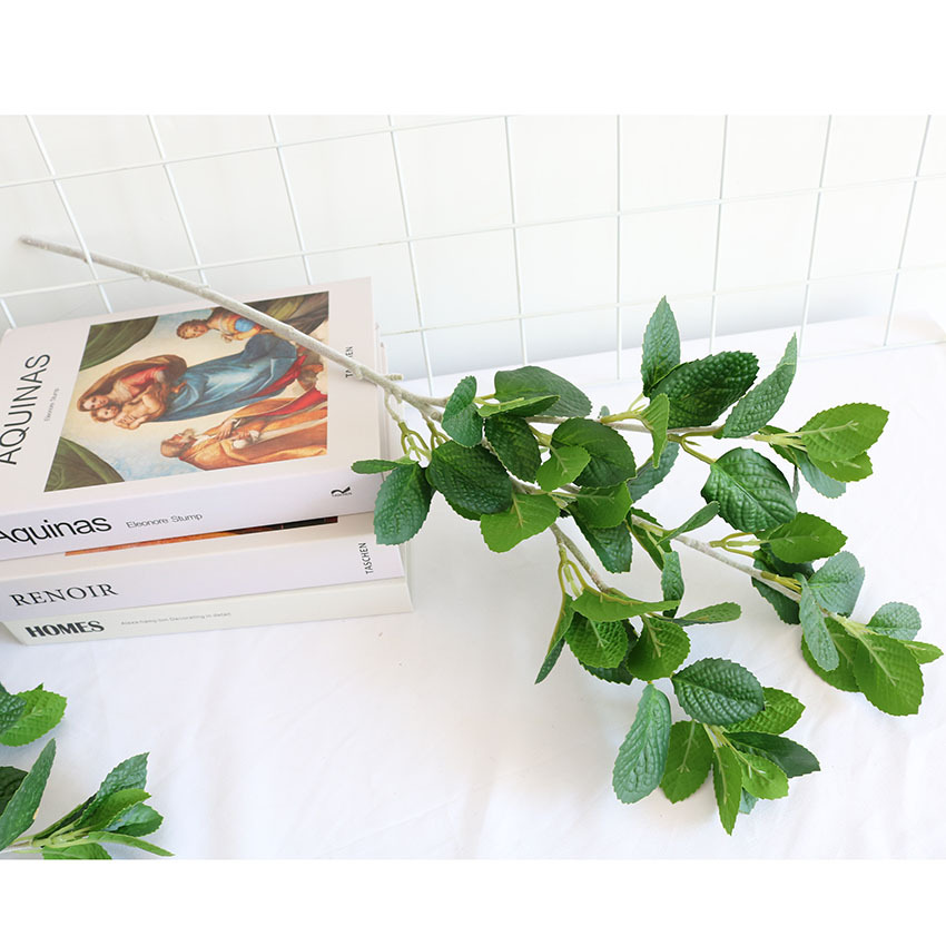 Film Mint Leaves, Simulated Leaves, Simulated Plants, Green Plants, Flower Arrangement Accessories, Simulated Wholesale