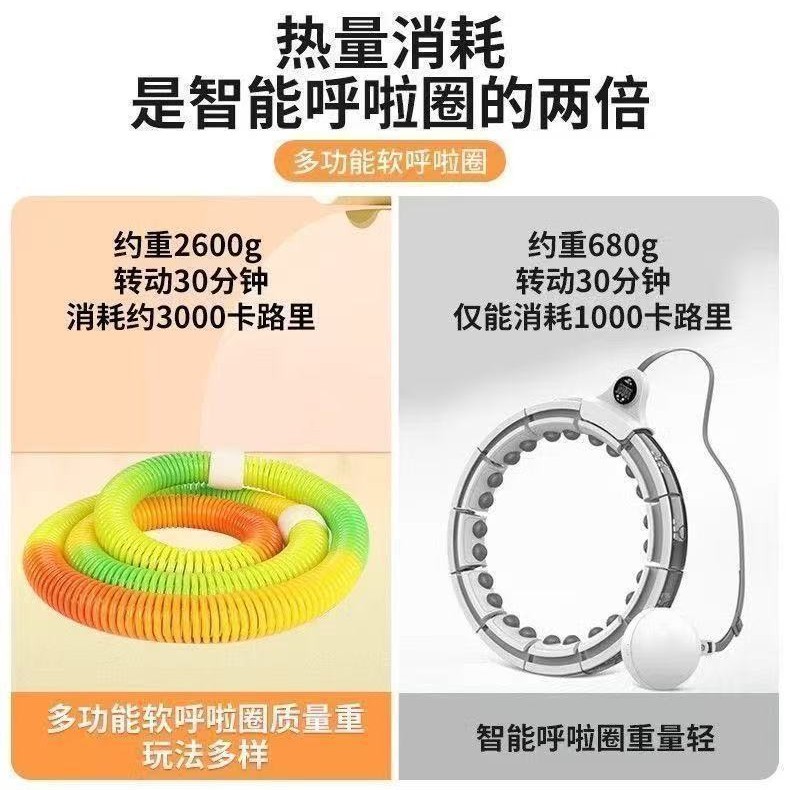 1.6kg New Soft Body Hula Hoop Abdominal Tightening Weighted Spring Hula Hoop Hose Slims the Belly Without Hurting the Waist and Slims the Whole Body