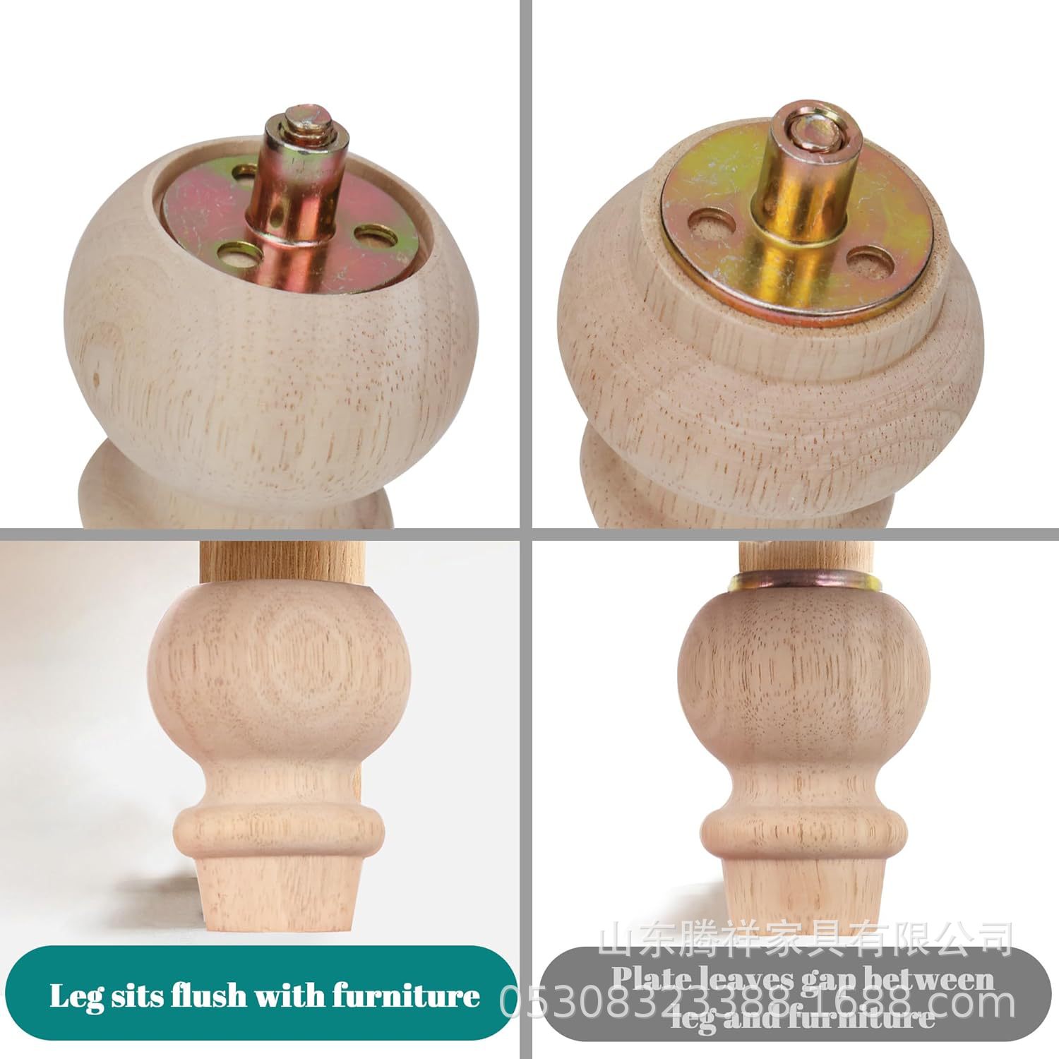 Solid Wood Furniture Table Legs, Bed Cabinet Legs, Coffee Table Legs, American-Style Rubber Wood Carved Square Legs, Gourd Legs, Roman Column Heads