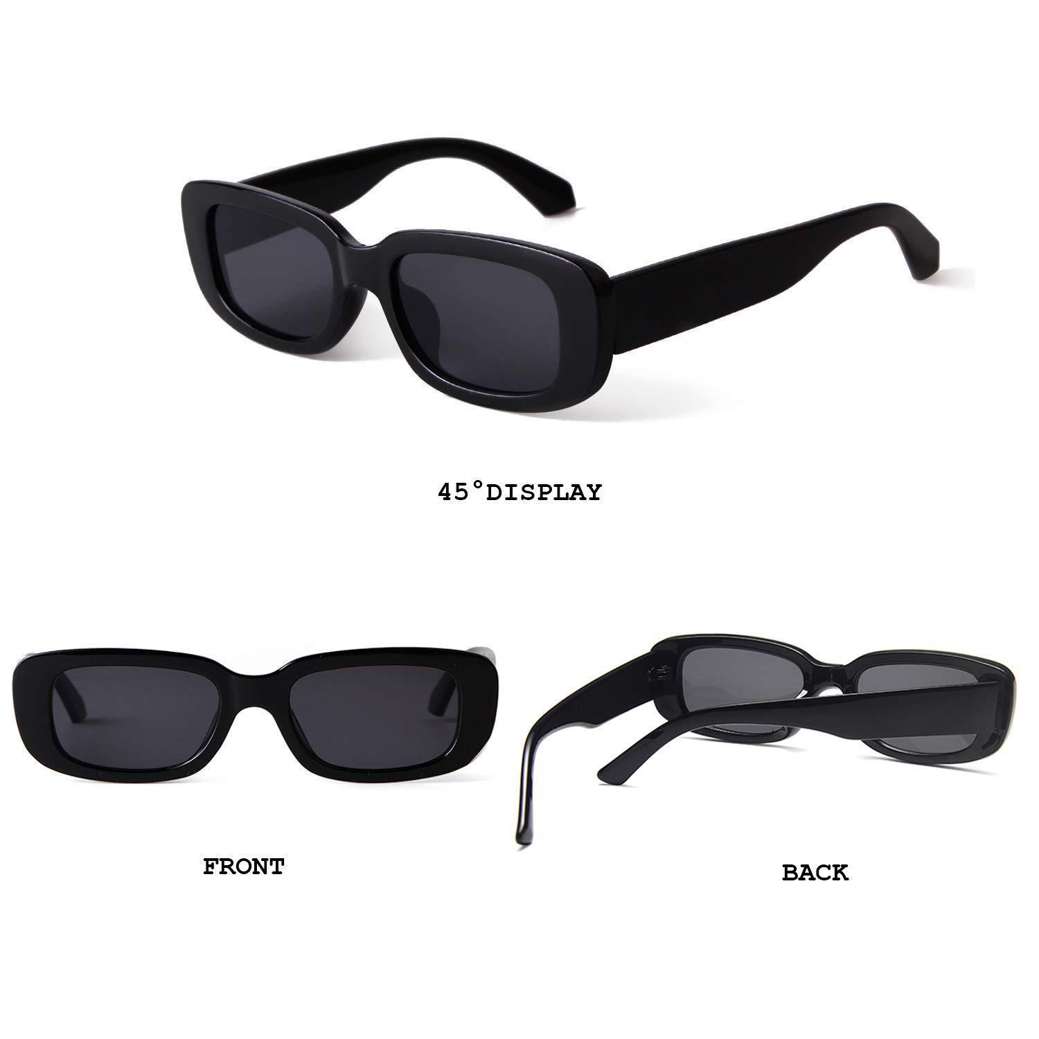 Europe and the United States cross-border square small frame sunglasses personalized punk sunglasses street photography trend simple glasses UV protection