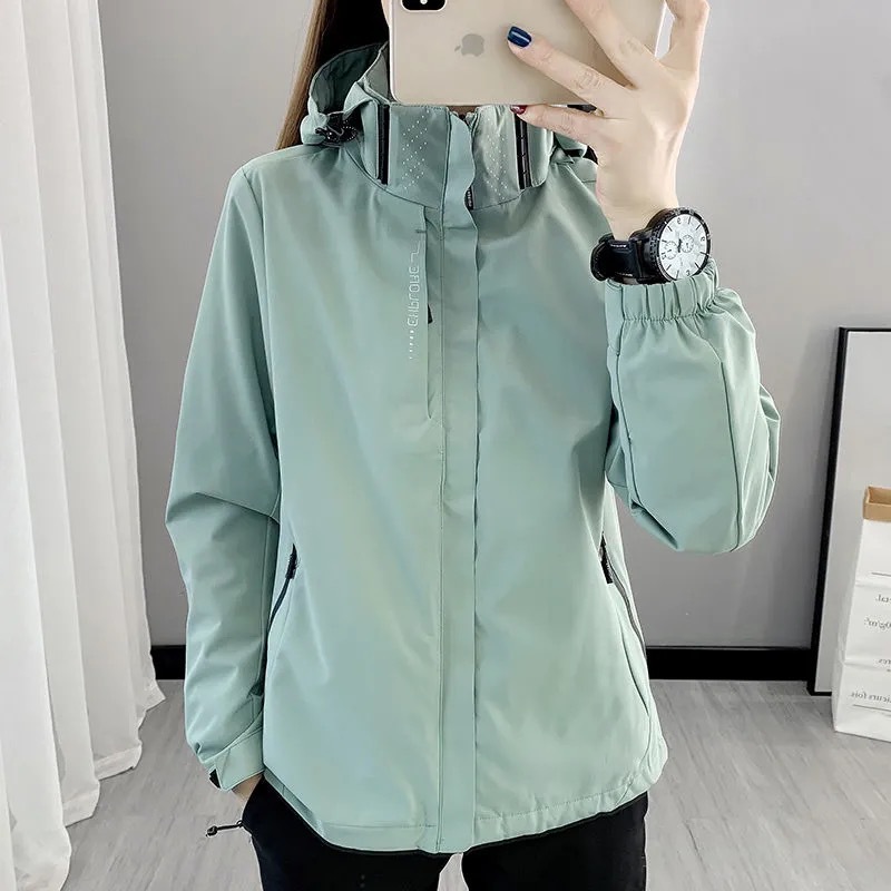 6266 Outdoor New Thin Jacket Pure Color Men's and Women's Windproof and Waterproof Jacket Top Supports Logo Printed
