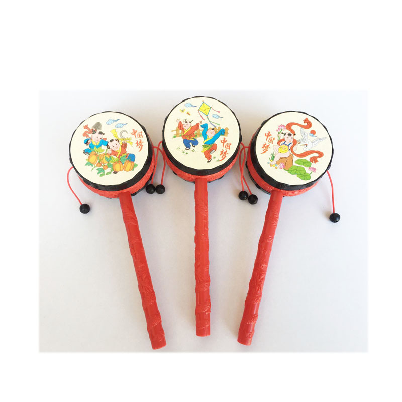 Древняя традиционная удачная новогодняя живопись погремушка ручной барабан китайская новогодняя живопись традиционные игрушки оптом