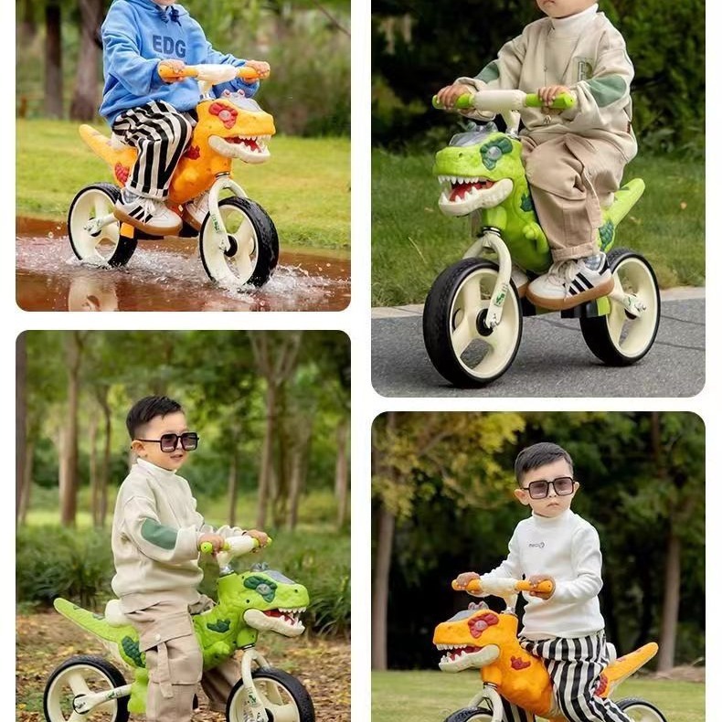 Children's Balance Car Without Pedals 1-3-6 Years Old Kidsren's Scooter Male and Female Baby Dinosaur Scooter Bicycle