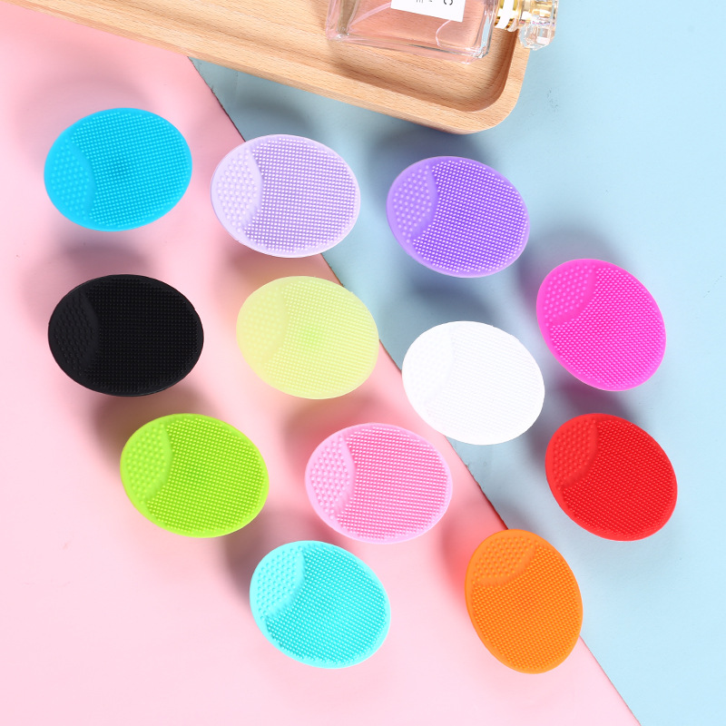 Small Silicone Face Wash Brush, Infant Shampoo Brush, Soft Bristle Brush, Facial Cleansing Blackhead Removal Facial Brush, Silicone Facial Cleansing Brush