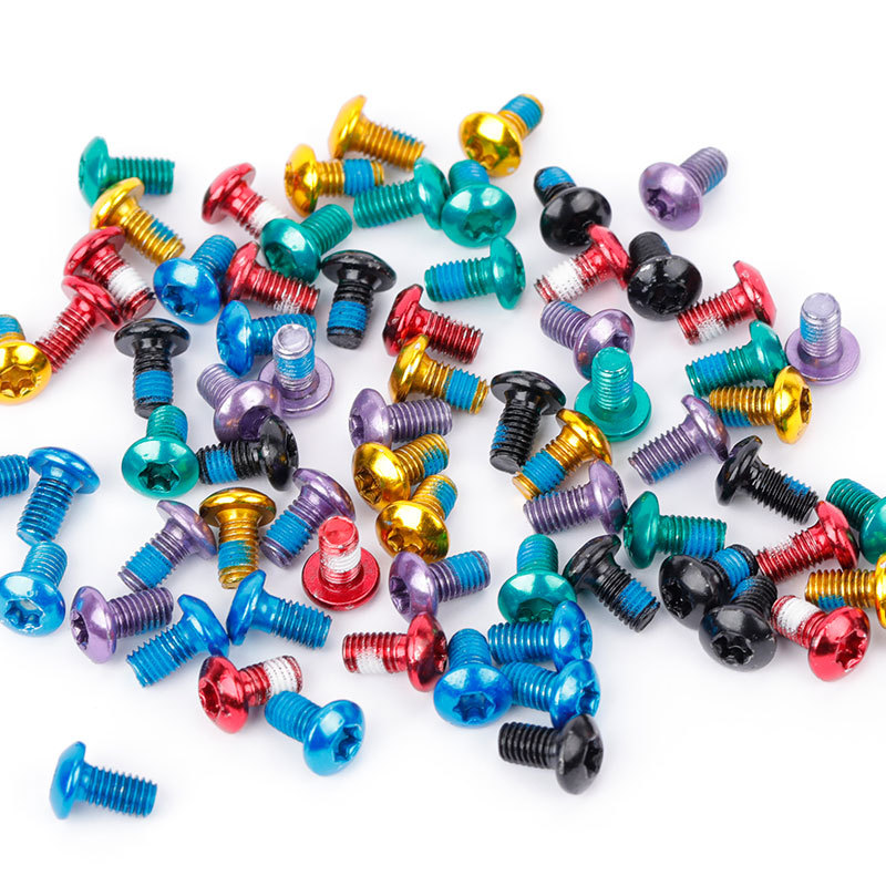 T25 Disc Screw M5*9Mm Colorful Mountain Bike Stainless Steel Brake Pad Disc Fixing and Mounting Screw