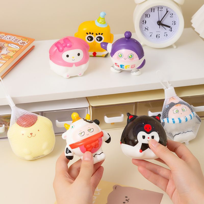 Mesh Bag Egg Party Decompression Toy Slow Rebound Vent Artifact Cartoon Cat Sponge Pai Big Star Pinch Music